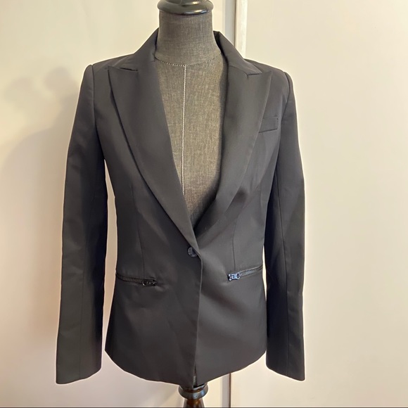 Veronica Beard Jackets & Blazers - Veronica Beard black blazer zipper buttons 2